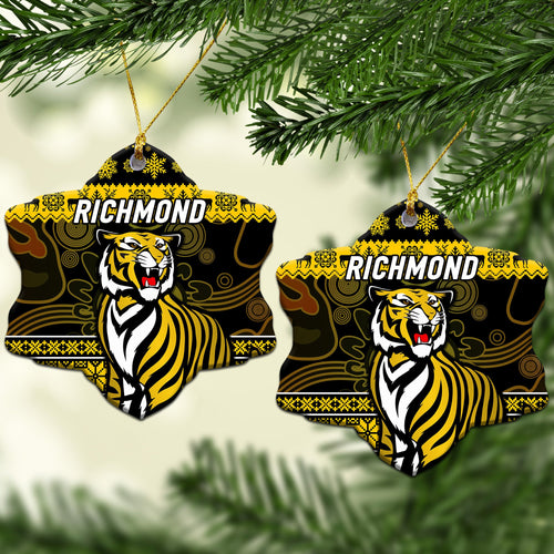 richmond-tigers-christmas-ornament-simple-style-black