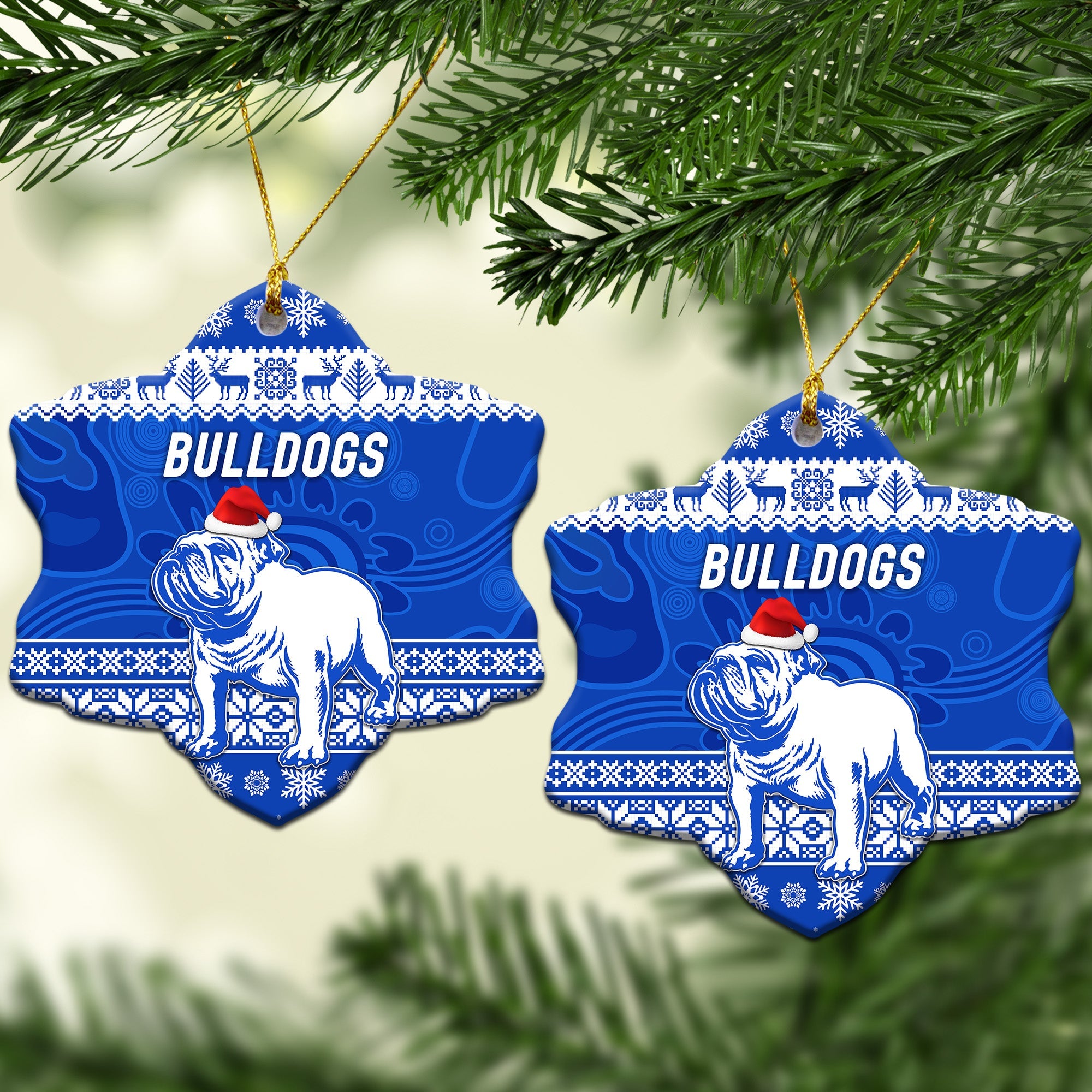 canterbury-bankstown-bulldogs-christmas-ornament-simple-style-blue