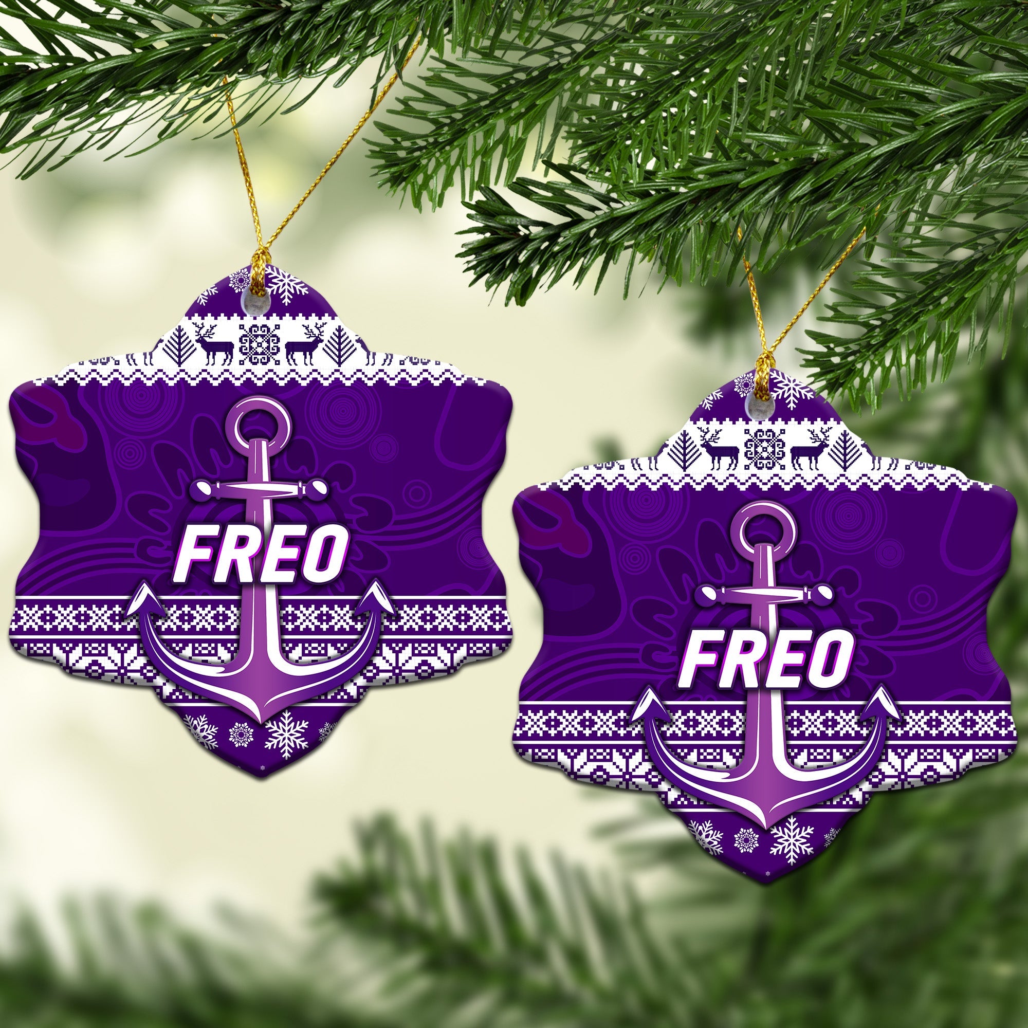 fremantle-dockers-christmas-ornament-simple-style-white