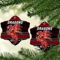 st-george-illawarra-dragons-christmas-ornament-simple-style-black