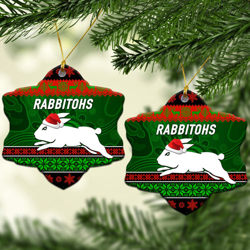 south-sydney-rabbitohs-christmas-ornament-simple-style-black