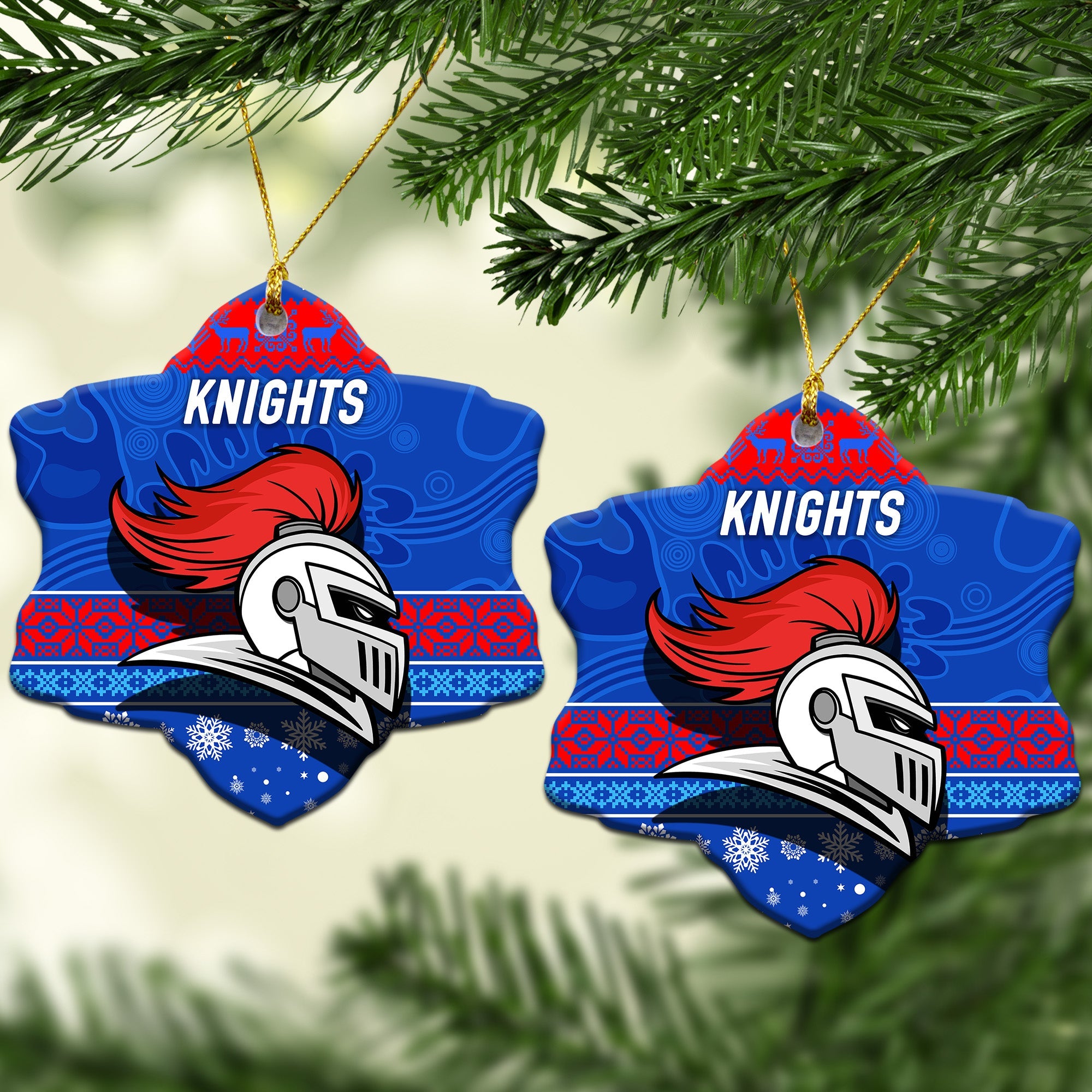 newcastle-knights-christmas-ornament-simple-style