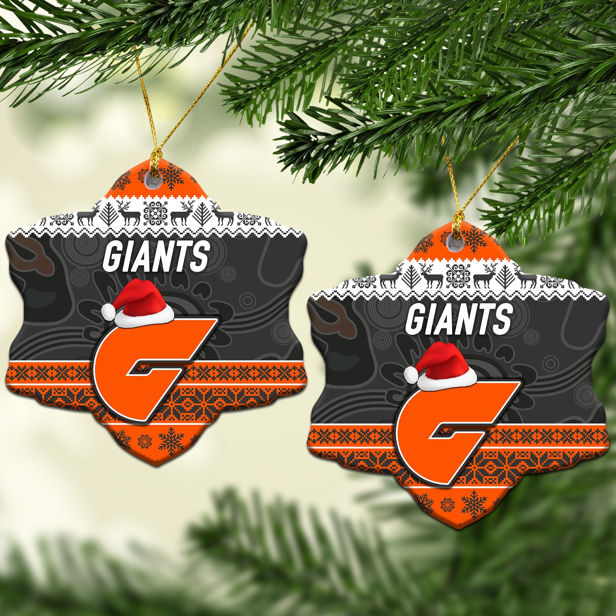 greater-western-sydney-giants-christmas-ornament-simple-style
