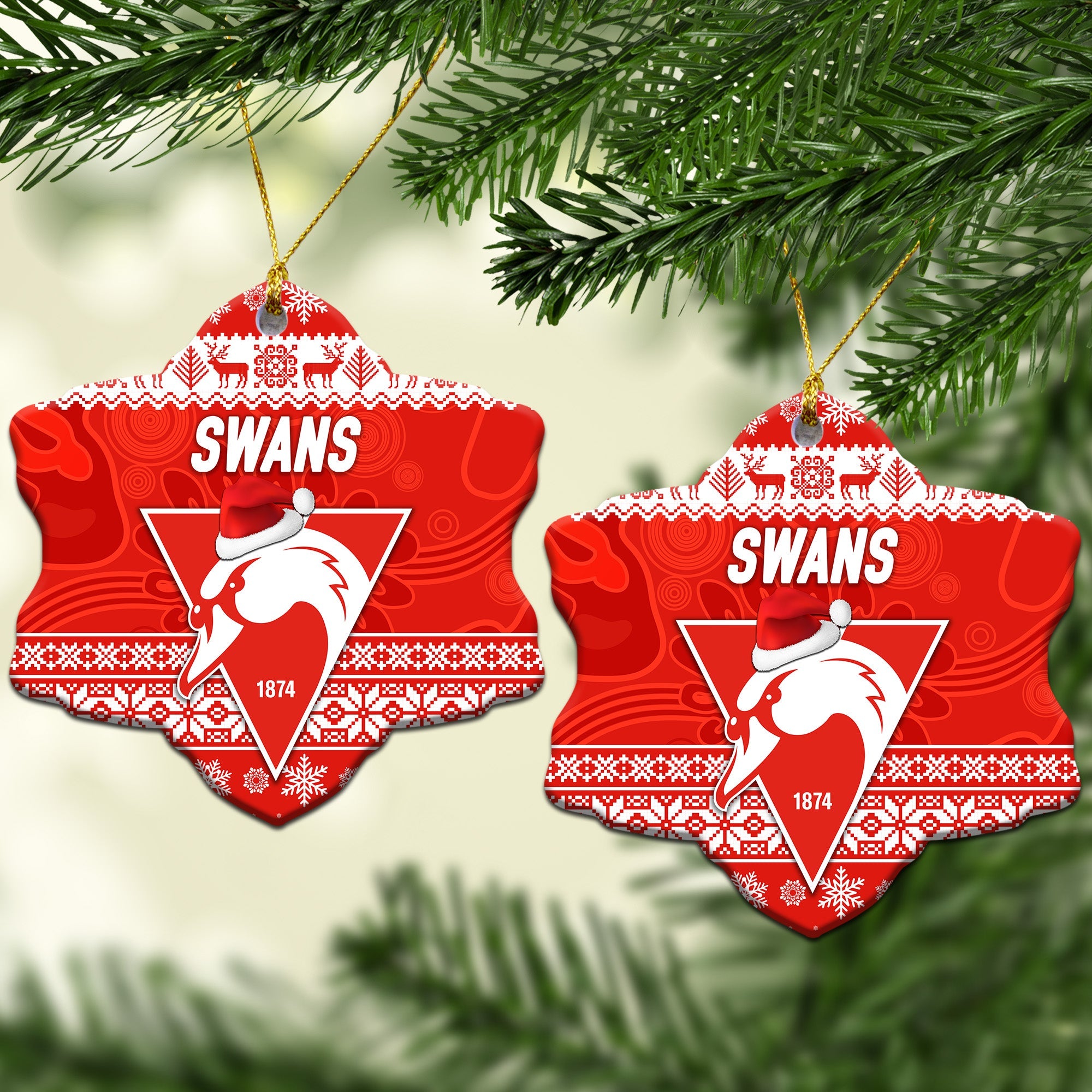 sydney-swans-christmas-ornament-simple-style