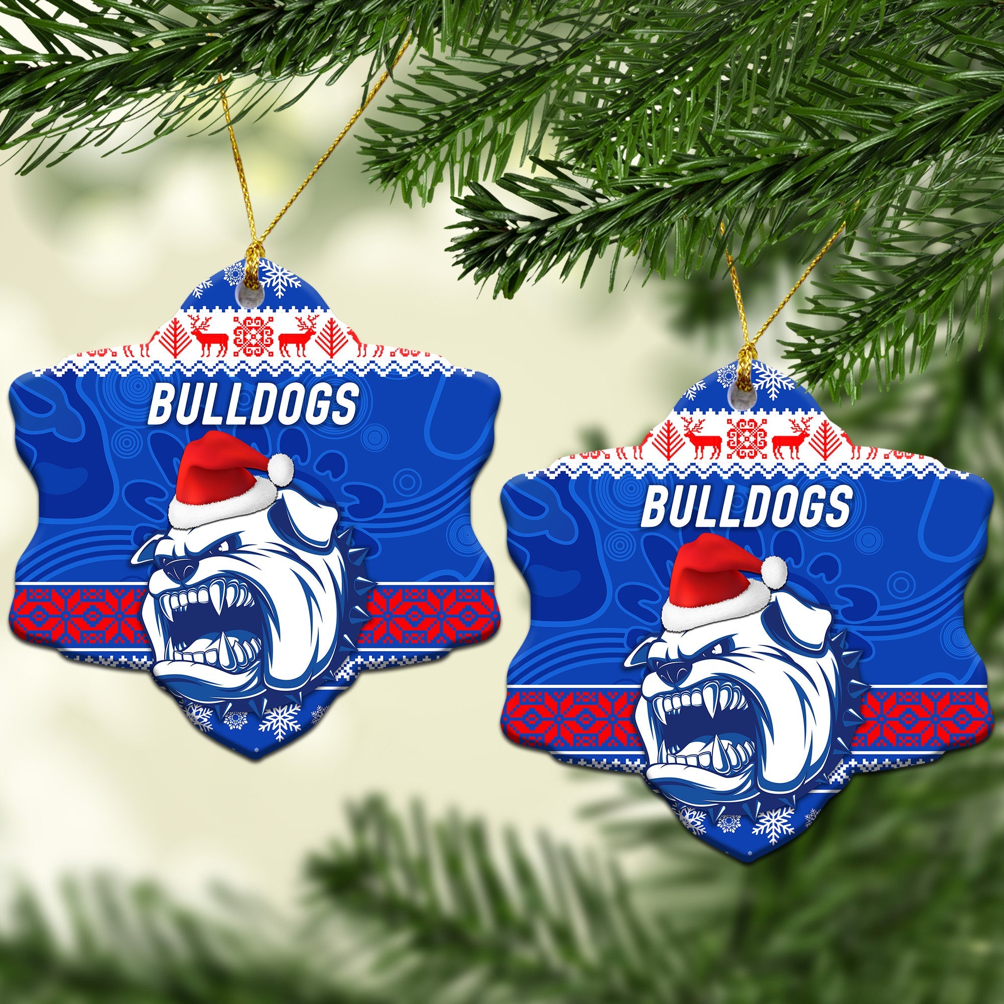 western-bulldogs-bulldogs-christmas-ornament-simple-style