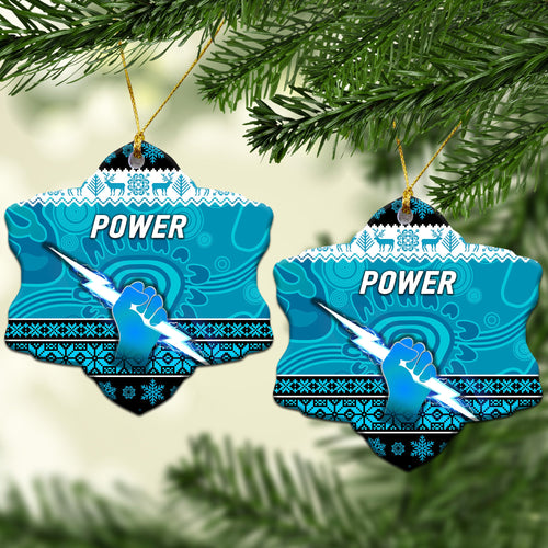 port-adelaide-power-christmas-ornament-simple-style