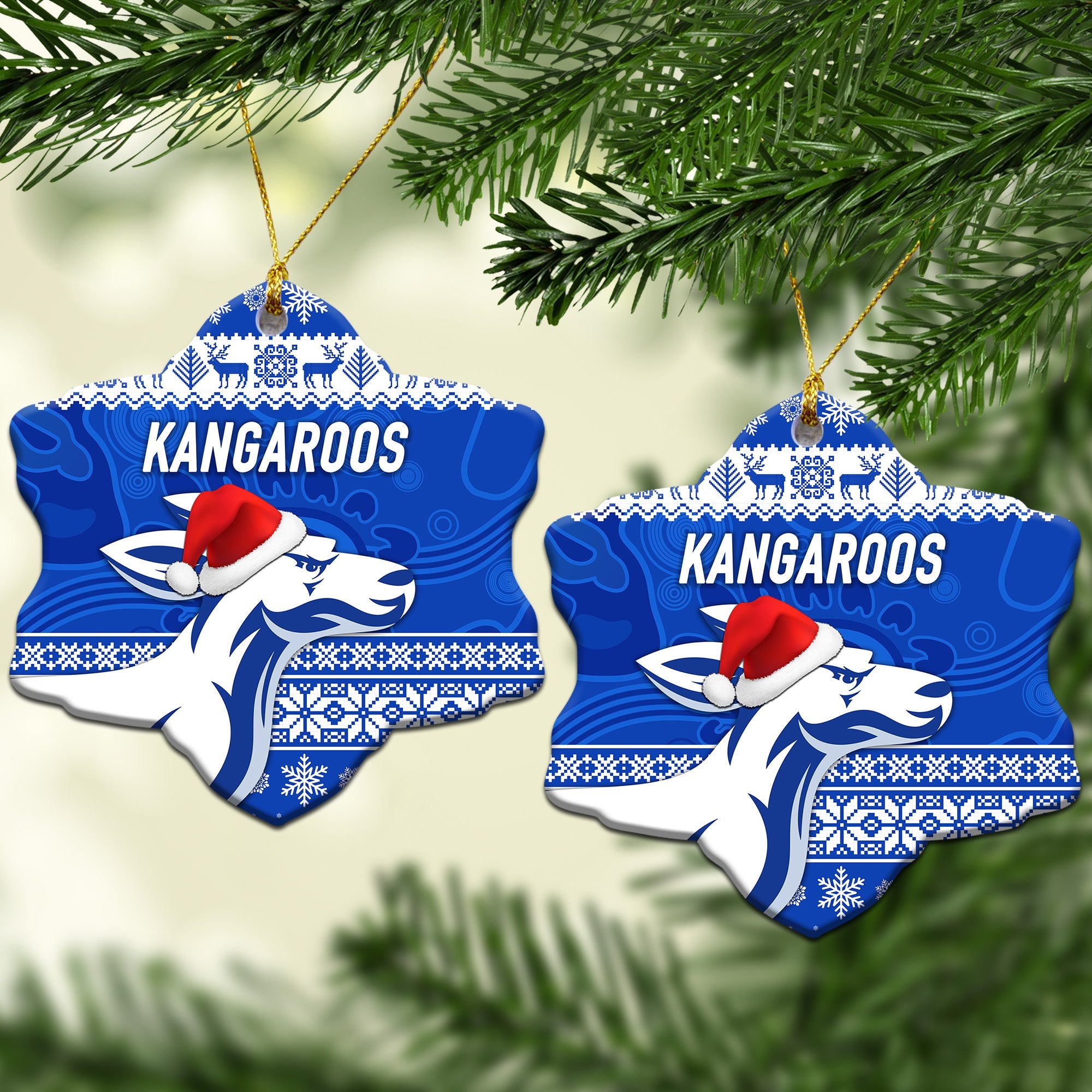 north-melbourne-kangaroos-christmas-ornament-simple-style