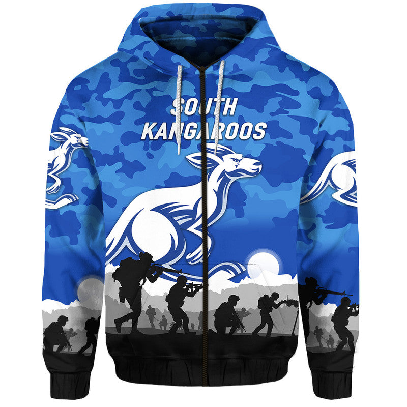 south-alice-football-club-kangaroos-anzac-zip-up-and-pullover-hoodie-simple-style