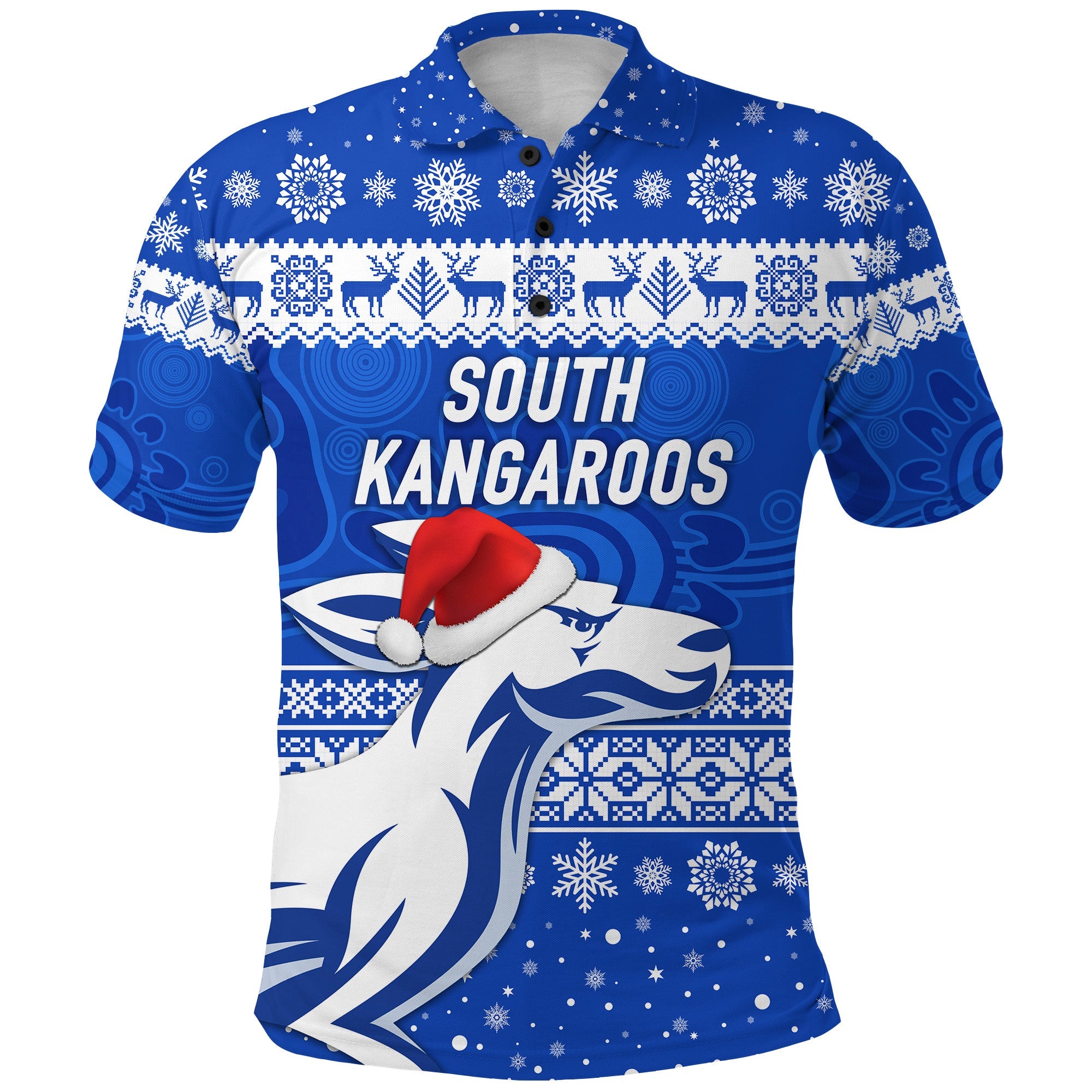 custom-personalised-south-alice-football-club-polo-shirt-christmas-kangaroos-simple-style