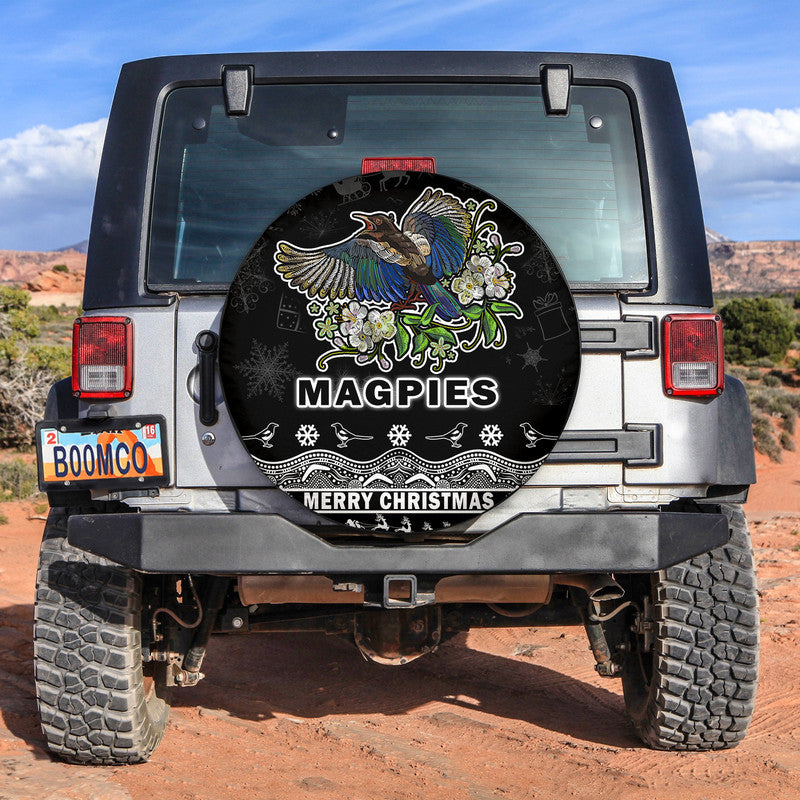 collingwood-pies-unique-winter-season-spare-tire-cover-magpies-merry-christmas-no1