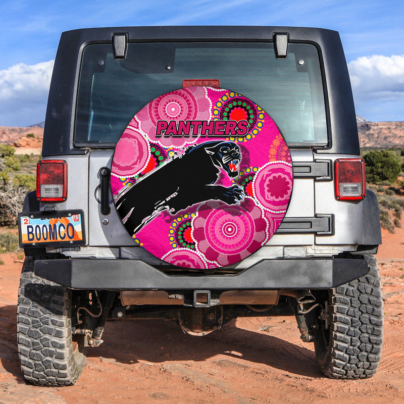 panthers-rugby-aboriginal-vibe-spare-tire-cover-pink