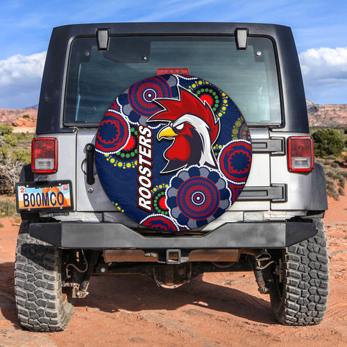 rooster-rugby-aboriginal-vibe-spare-tire-cover