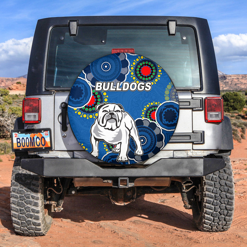bulldogs-rugby-aboriginal-vibe-spare-tire-cover-blue