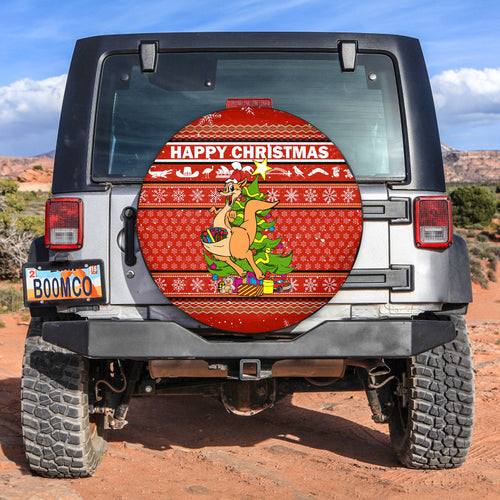 Australia Christmas Kangaroo Aboriginal Pattern Spare Tire Cover - LT2