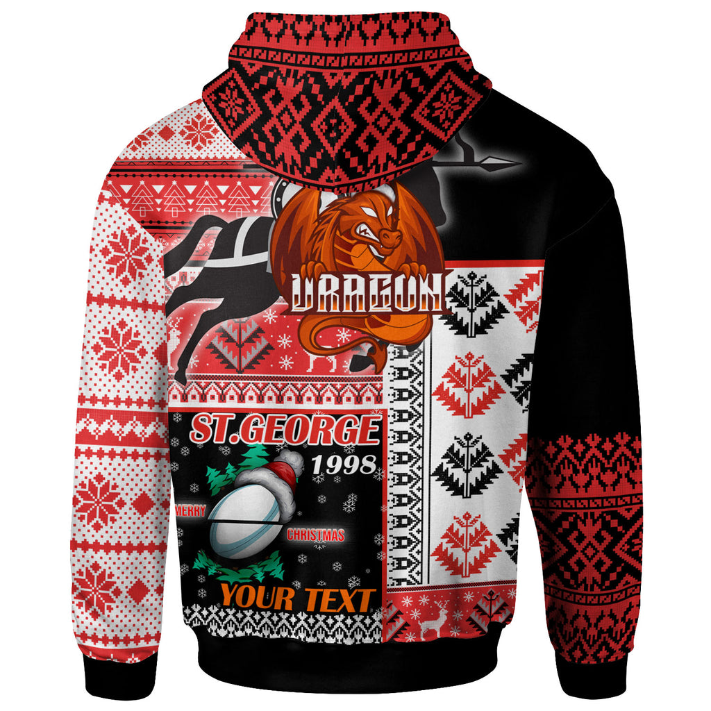 stgeorge-rugby-hoodie-custom-christmas-snowflakes-dragon-mascot-hoodie