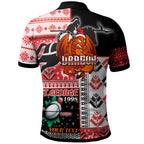 stgeorge-rugby-polo-shirt-custom-christmas-snowflakes-dragon-mascot-polo-shirt