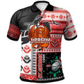 stgeorge-rugby-polo-shirt-custom-christmas-snowflakes-dragon-mascot-polo-shirt