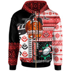 stgeorge-rugby-hoodie-custom-christmas-snowflakes-dragon-mascot-hoodie