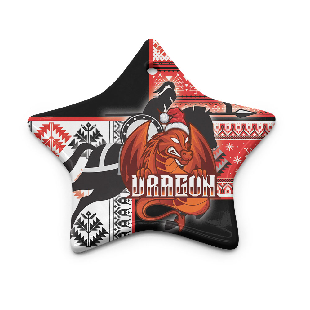 stgeorge-rugby-ornaments-custom-christmas-snowflakes-dragon-mascot-ornaments