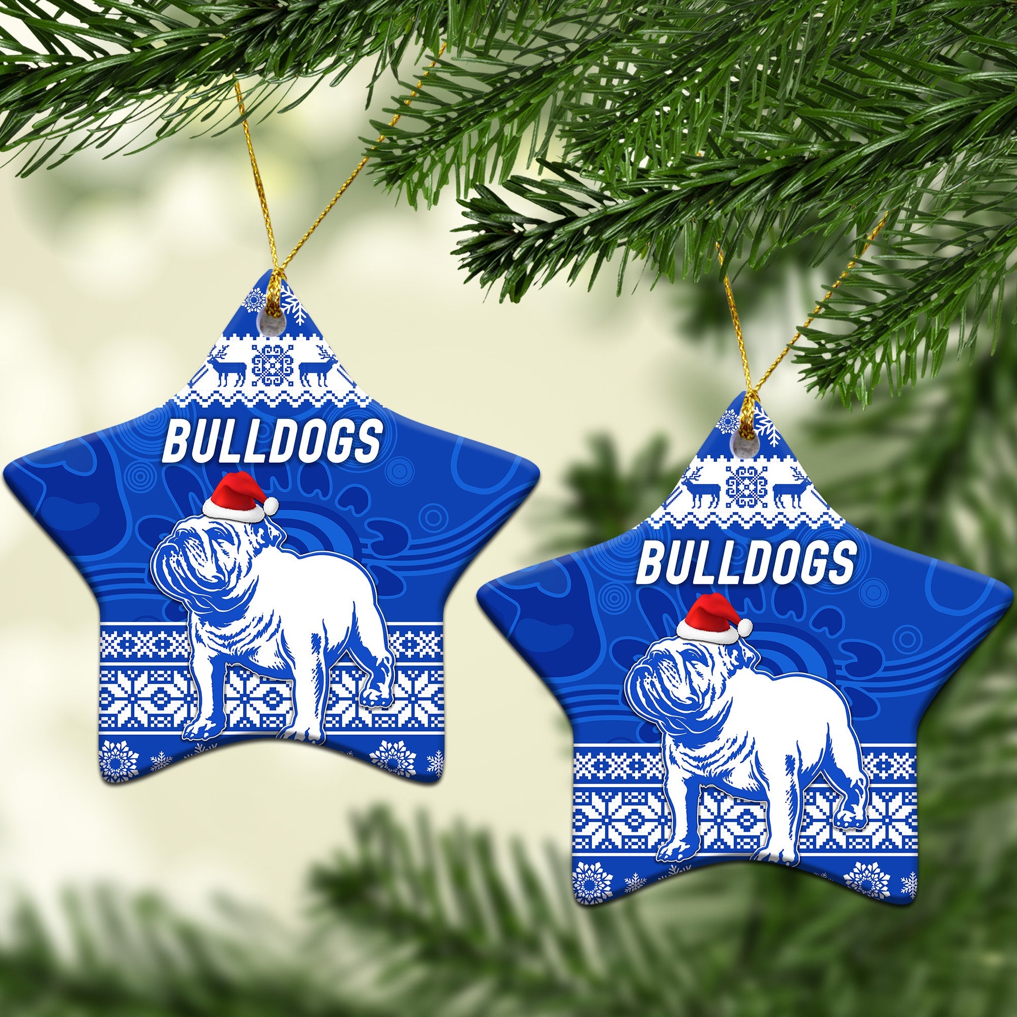 canterbury-bankstown-bulldogs-christmas-ornament-simple-style-blue
