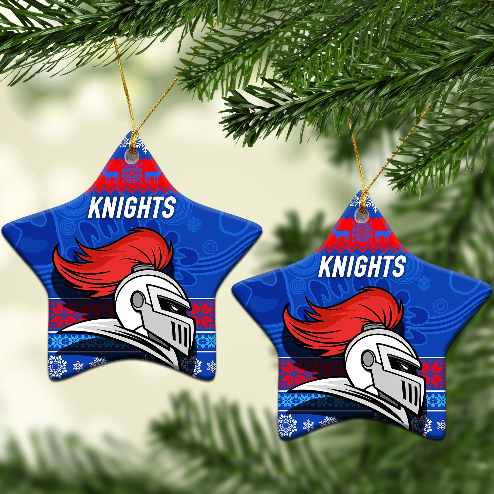 newcastle-knights-christmas-ornament-simple-style