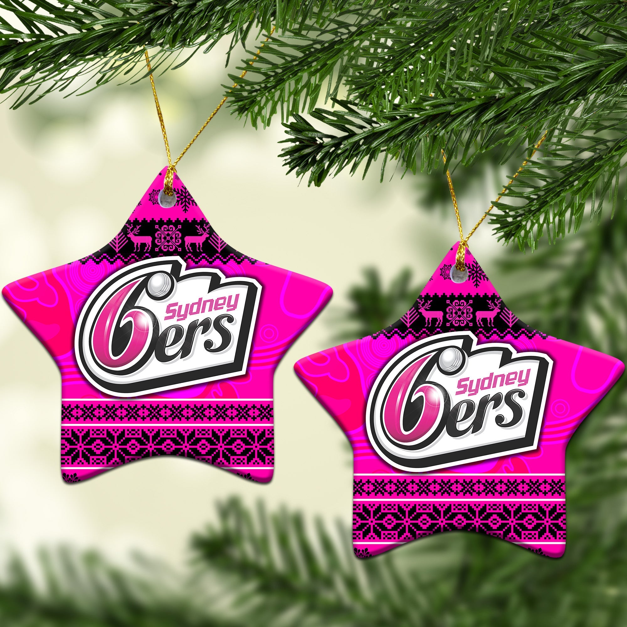 sydney-sixers-christmas-ornament-simple-style