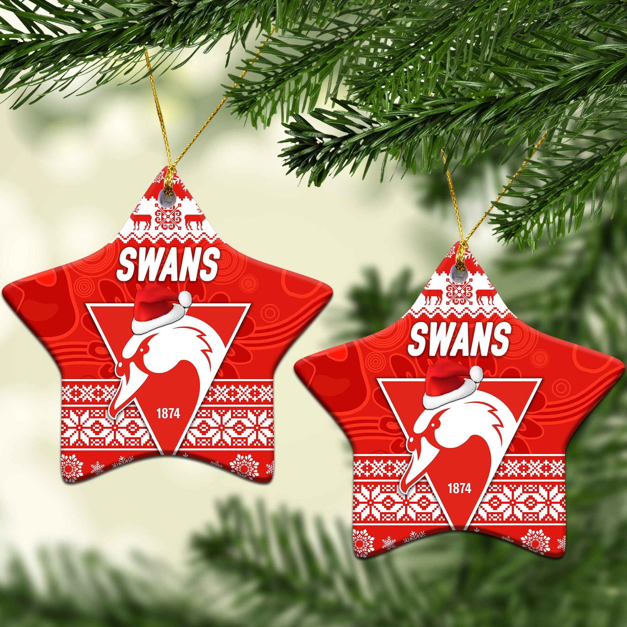 sydney-swans-christmas-ornament-simple-style