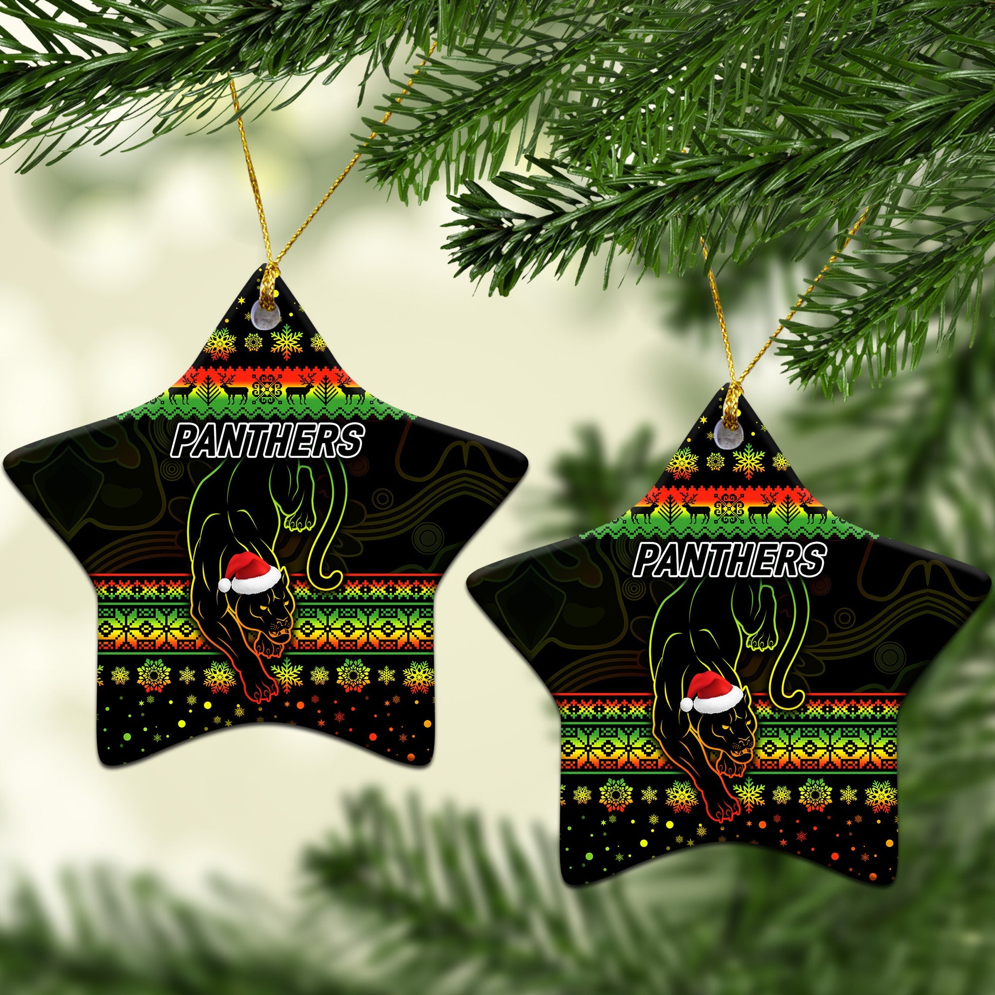 penrith-panthers-christmas-ornament-simple-style