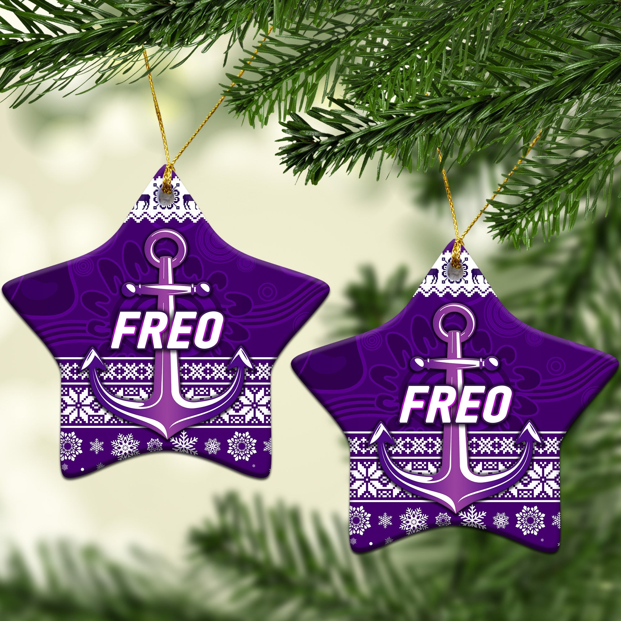 fremantle-dockers-christmas-ornament-simple-style-white