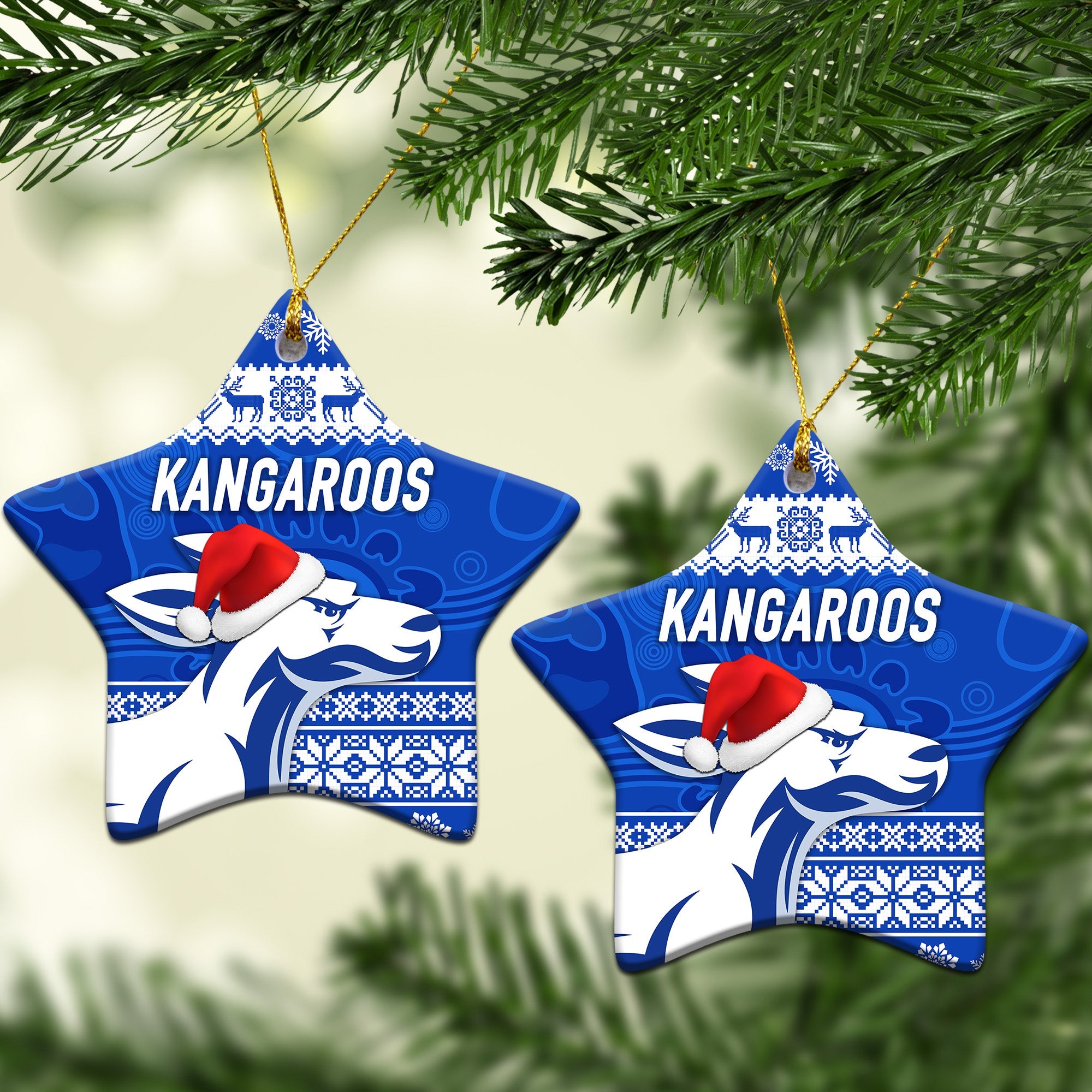 north-melbourne-kangaroos-christmas-ornament-simple-style
