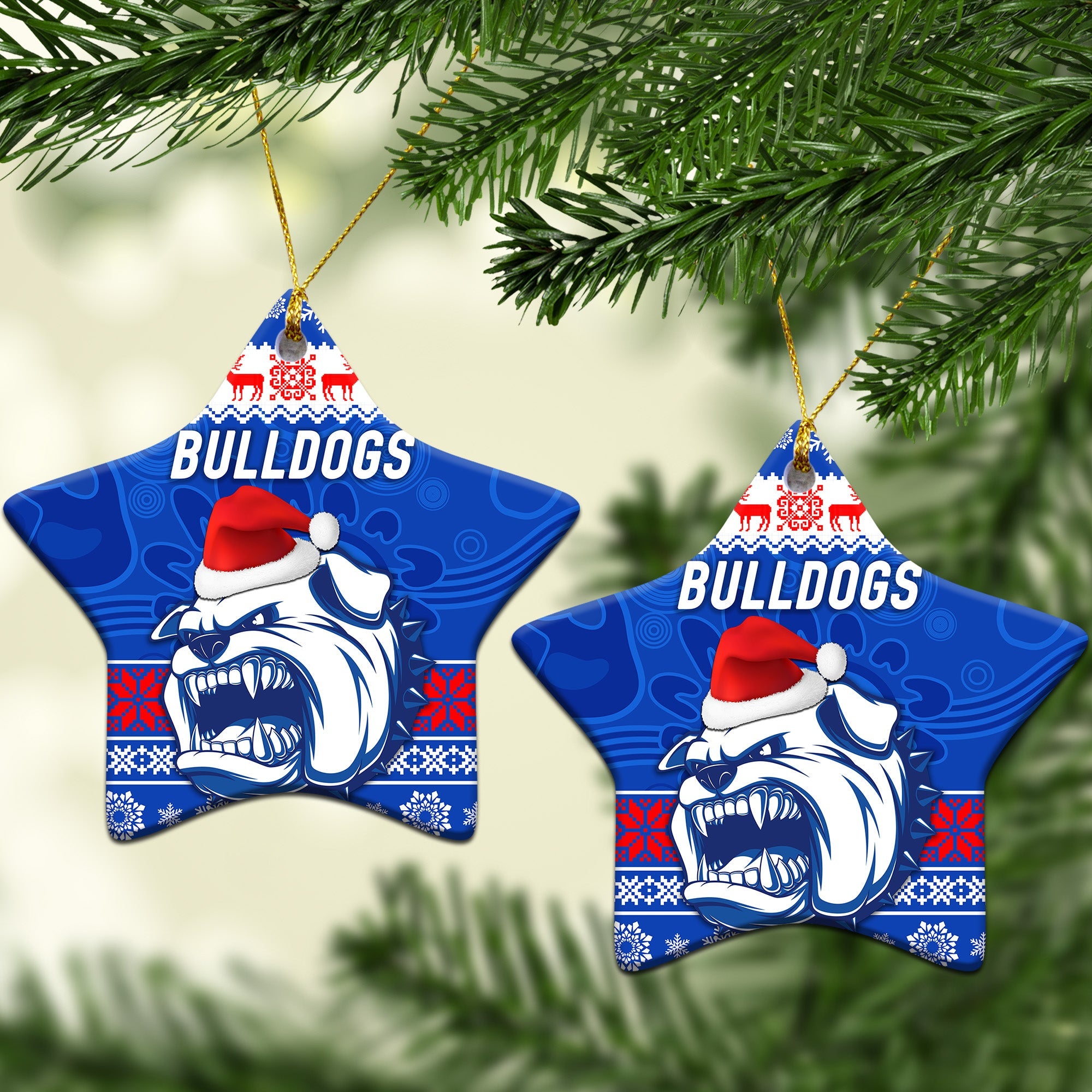 western-bulldogs-bulldogs-christmas-ornament-simple-style