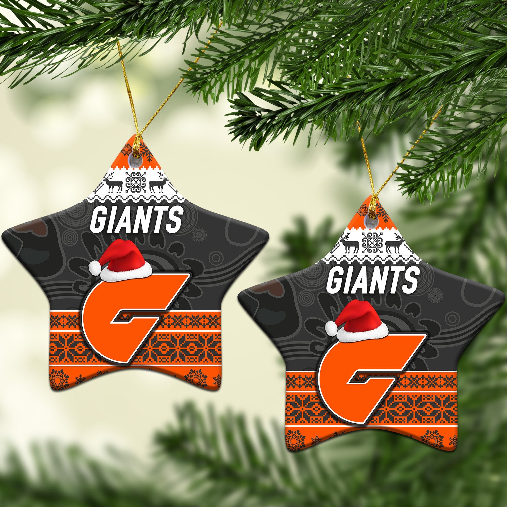 greater-western-sydney-giants-christmas-ornament-simple-style