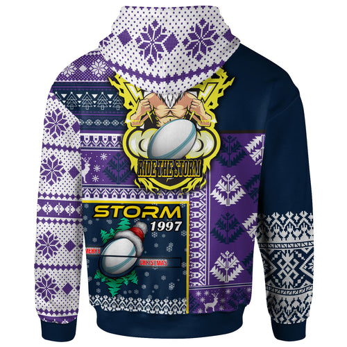 storm-rugby-hoodie-custom-christmas-snowflakes-storm-mascot-hoodie