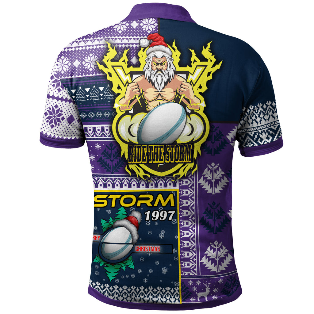storm-rugby-polo-shirt-custom-christmas-snowflakes-storm-mascot-polo-shirt