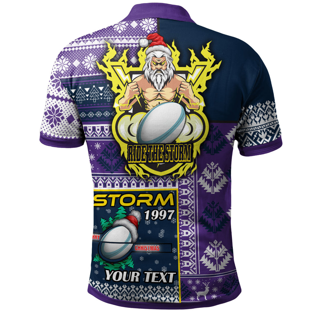 storm-rugby-polo-shirt-custom-christmas-snowflakes-storm-mascot-polo-shirt