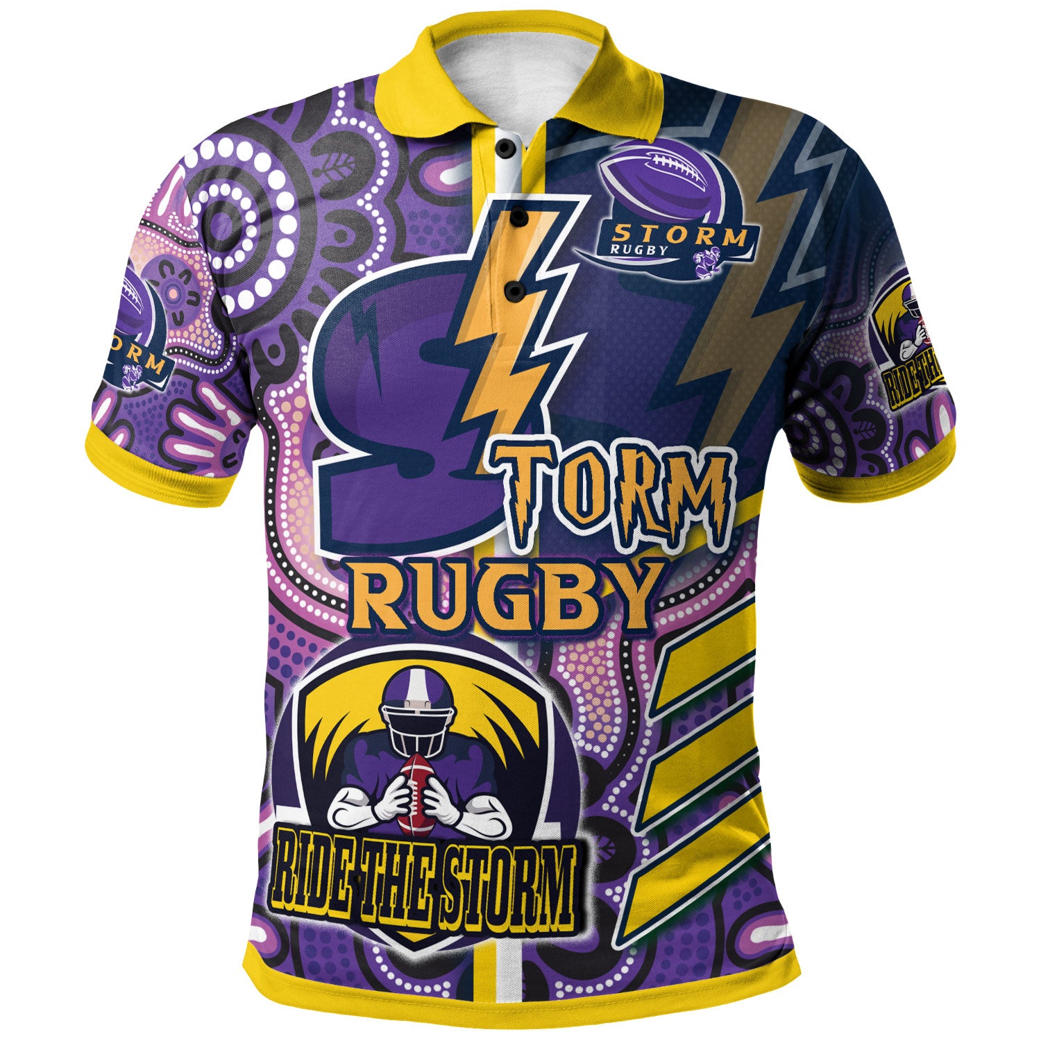 storm-rugby-polo-shirt-custom-storm-rugby-ball-aboriginal-indigenous-sport-style-polo-shirt