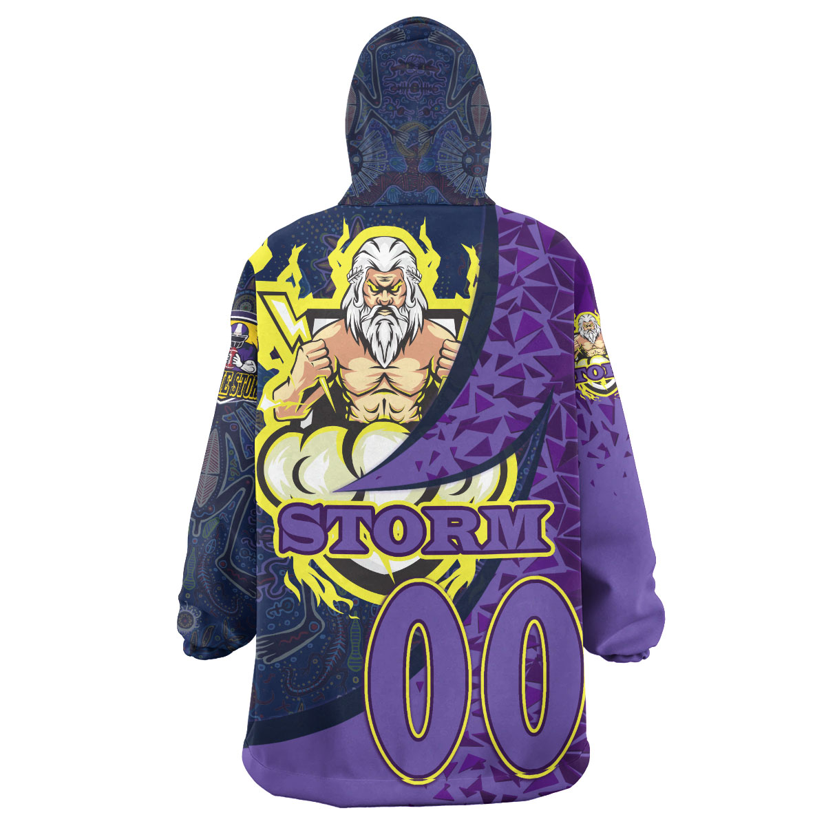 storm-rugby-snug-hoodie-custom-rugby-ball-ride-the-storm-aboriginal-patterns-oodie-blanket