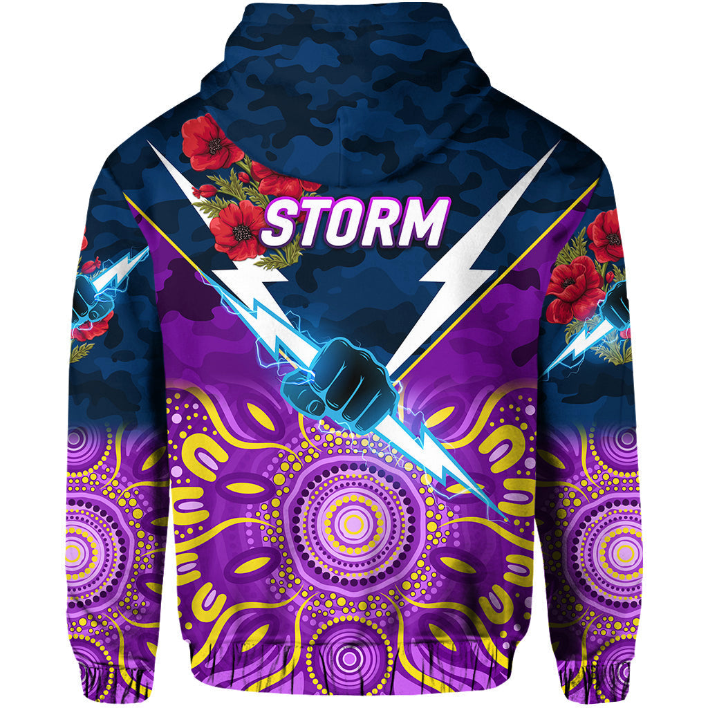 Melbourne Storm ANZAC 2022 Hoodie/ Zip Hoodie Indigenous Vibes LT8