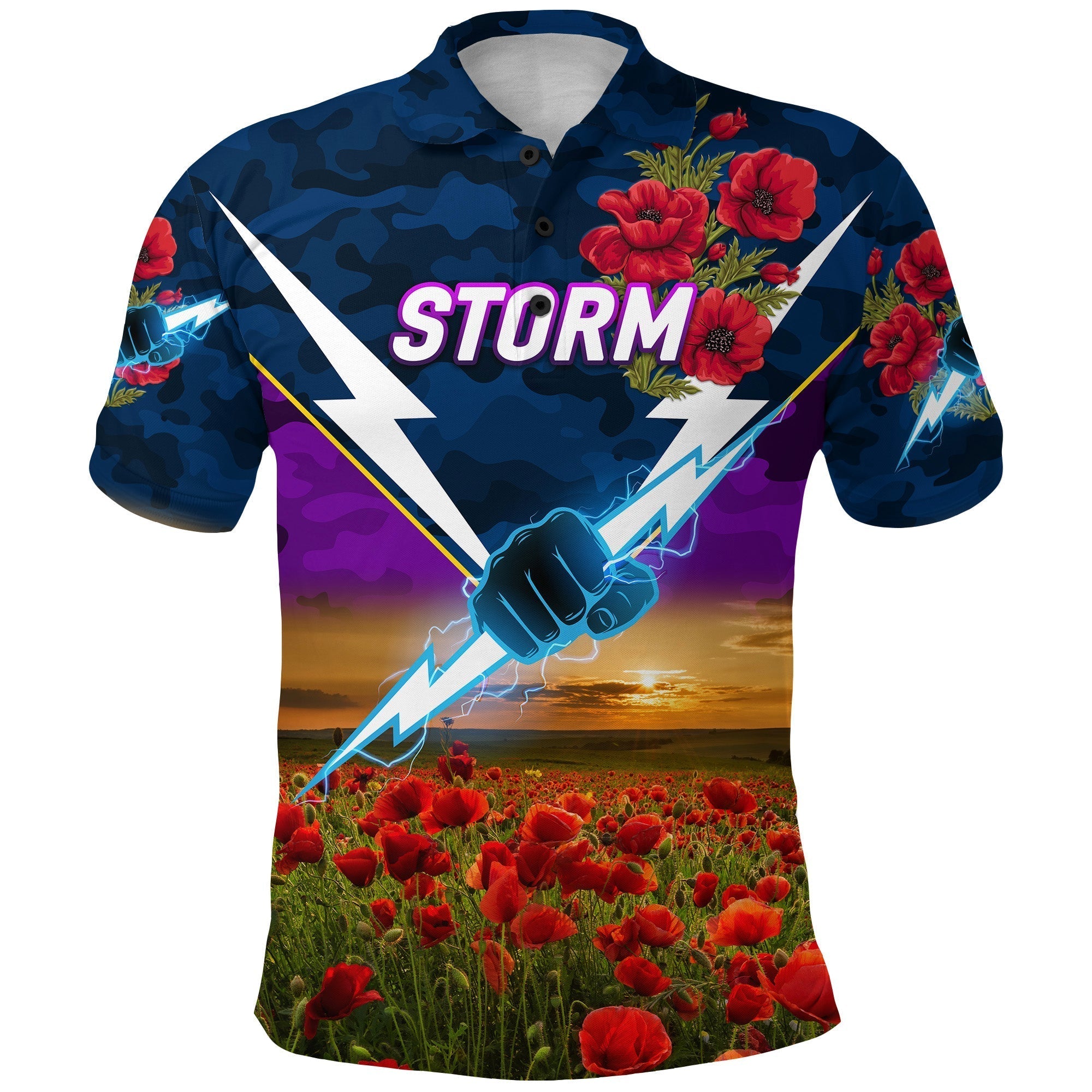 custom-personalised-storm-anzac-polo-shirt-poppy-flowers-vibes