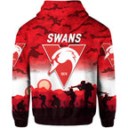 Sydney Swans ANZAC Zip Up And Pullover Hoodie Simple Style LT8