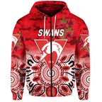 Sydney Swans ANZAC Zip Up And Pullover Hoodie Indigenous Vibes LT8