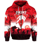 Sydney Swans ANZAC Zip Up And Pullover Hoodie Simple Style LT8