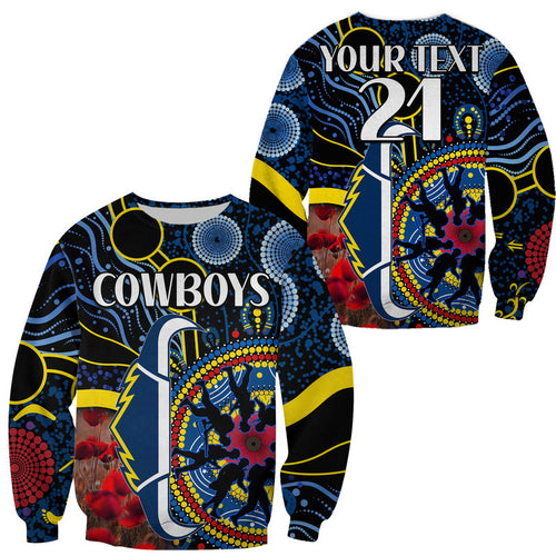 custom-personalised-cowboys-rugby-anzac-sweater-aboriginal-military-and-poppy-flowers
