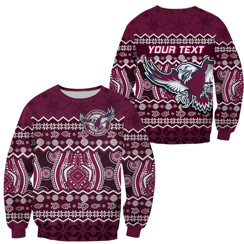 custom-personalised-manly-warringah-maroon-sea-eagles-christmas-vibe-sweater