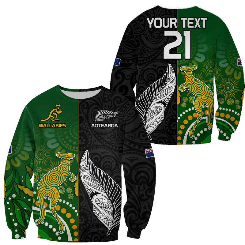 custom-personalised-aotearoa-rugby-all-black-combine-australia-wallabies-sweater-aboriginal-kangaroo-and-maori-fern
