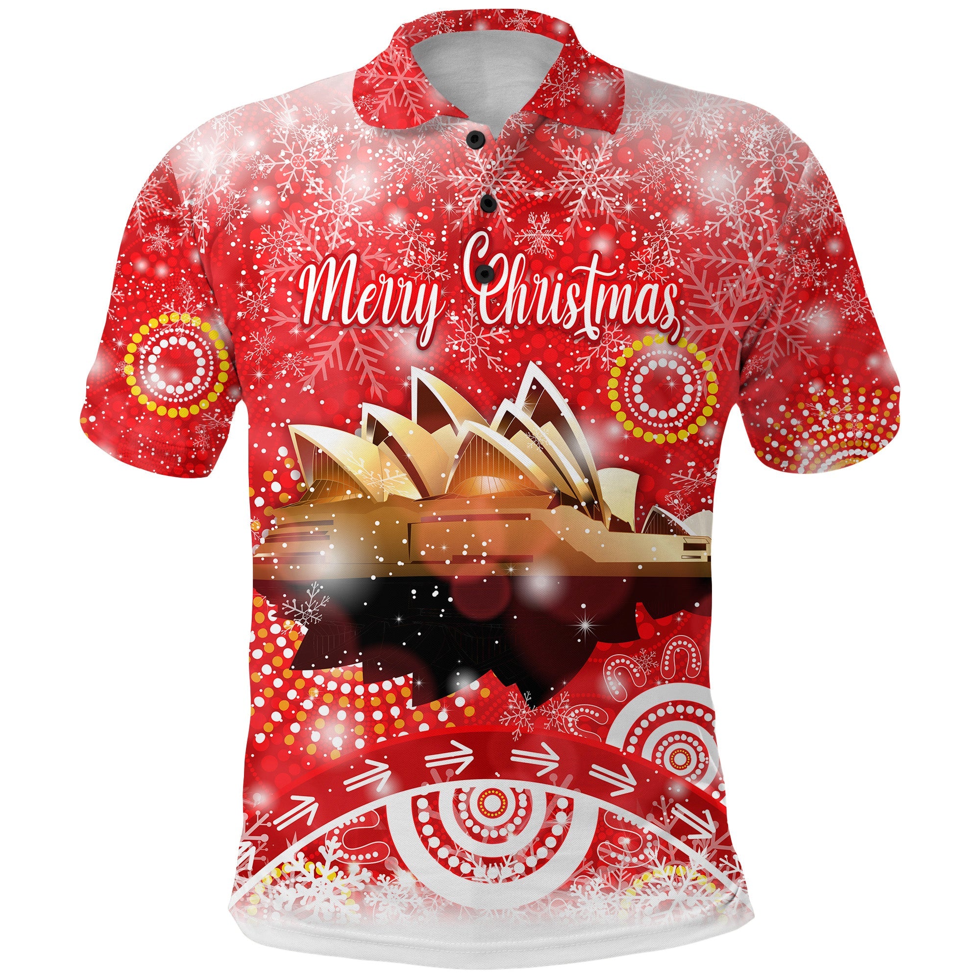 custom-personalised-australia-sydney-opera-house-christmas-polo-shirt-original-style-red