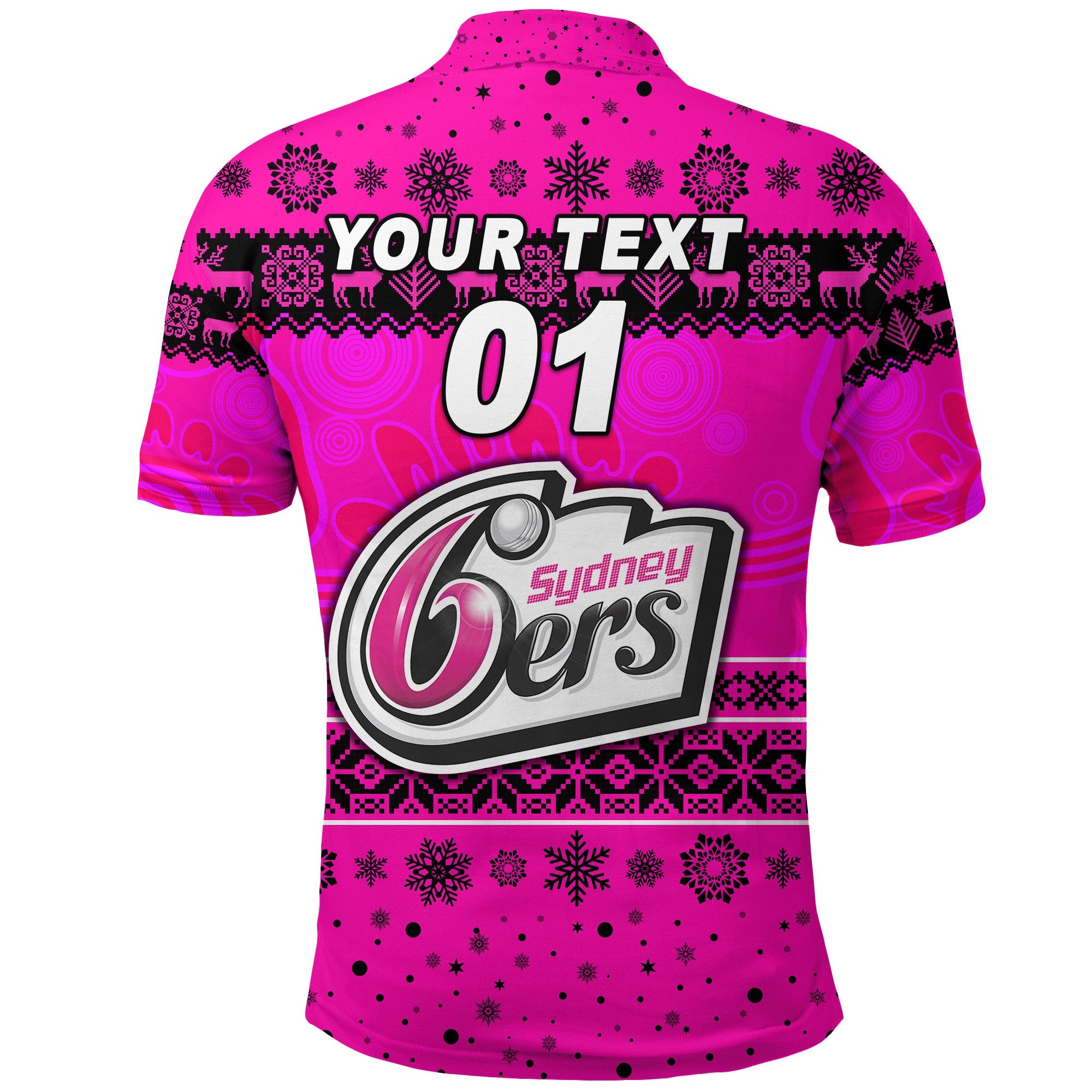 custom-personalised-sydney-sixers-polo-shirt-christmas-simple-style