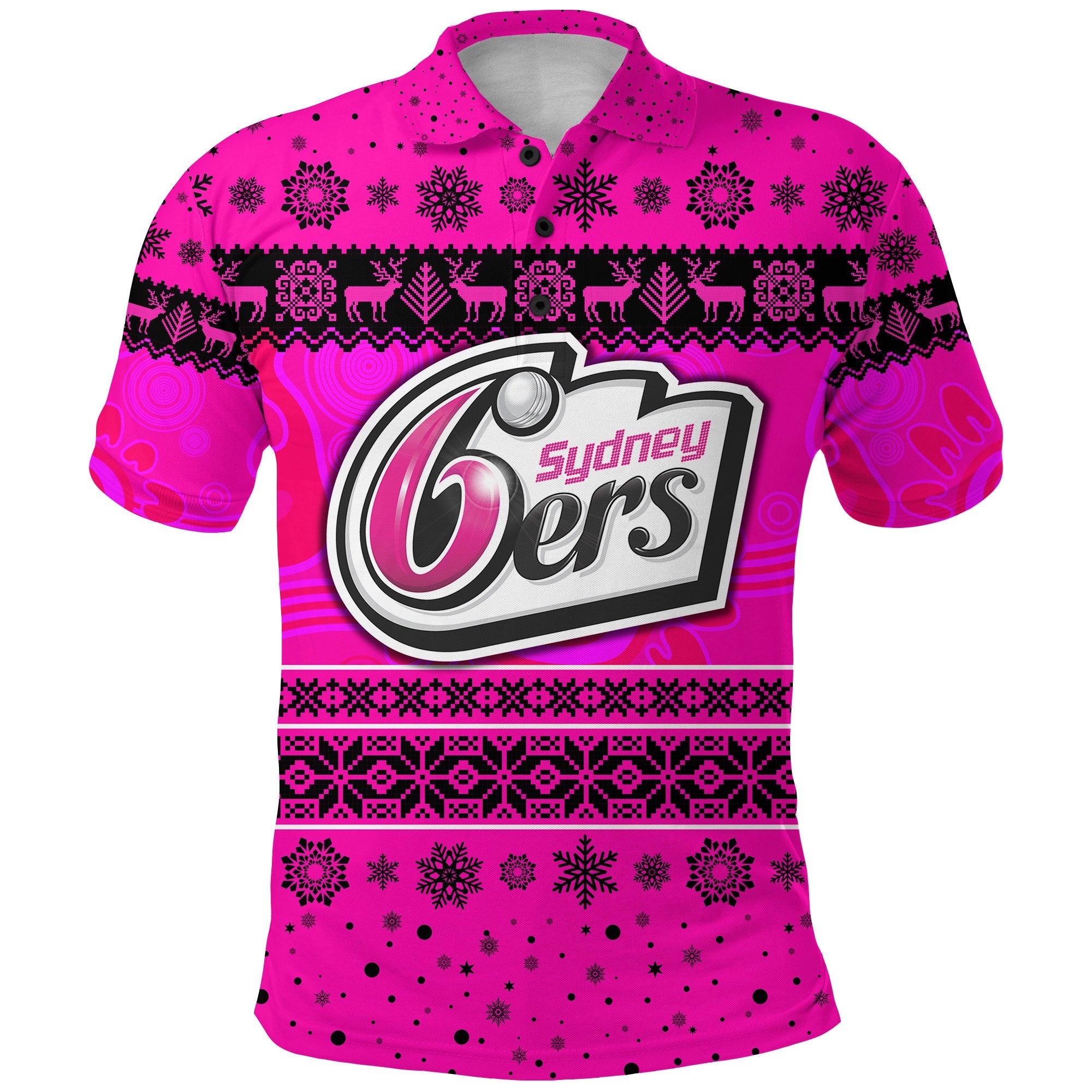 custom-personalised-sydney-sixers-polo-shirt-christmas-simple-style