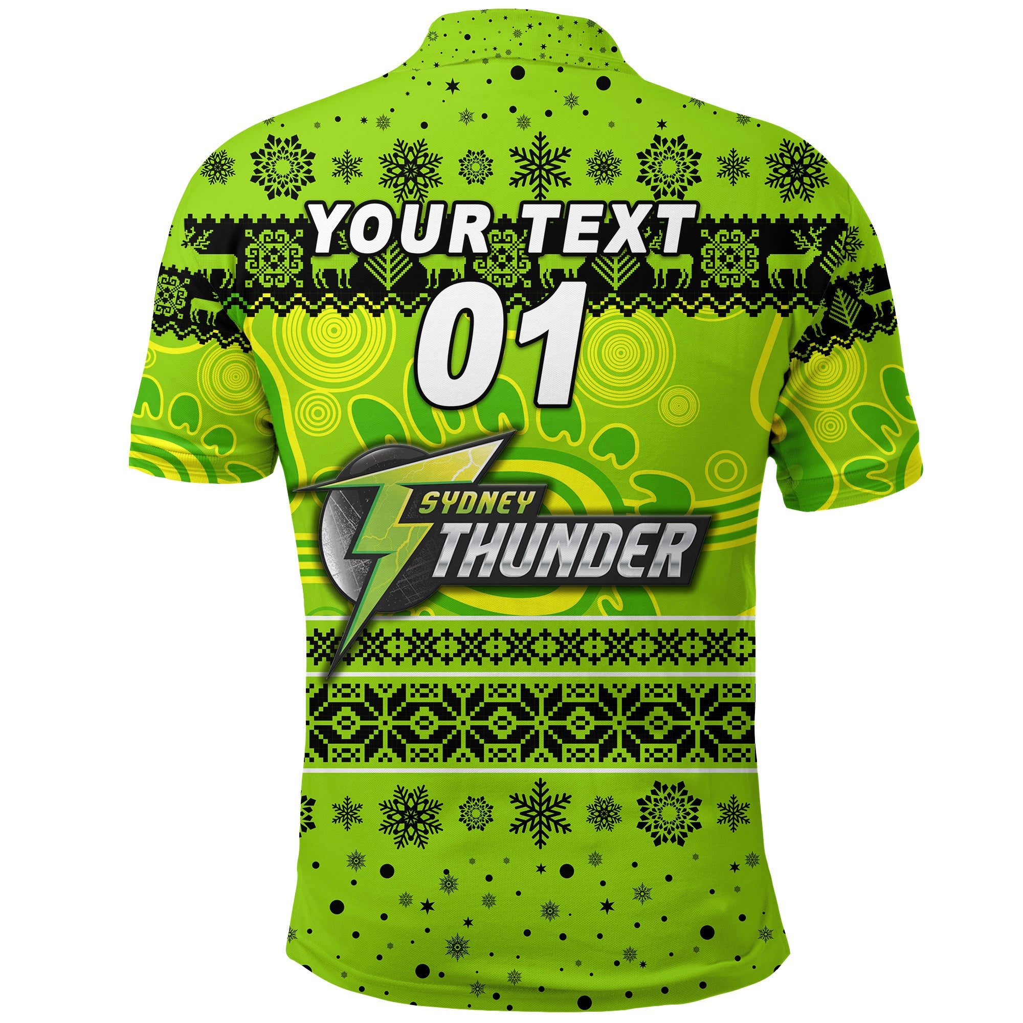 custom-personalised-sydney-thunder-polo-shirt-christmas-simple-style