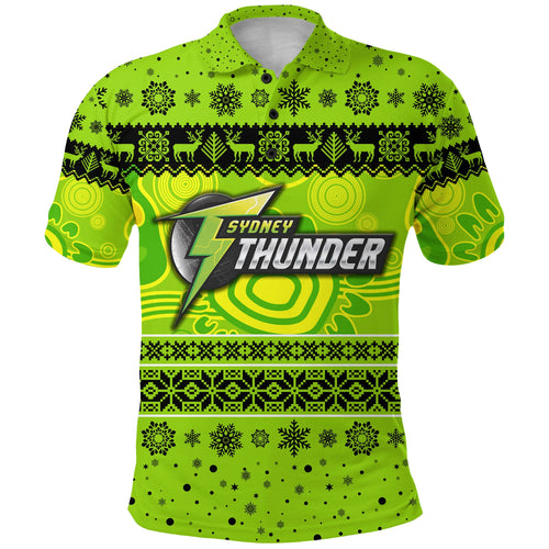 custom-personalised-sydney-thunder-polo-shirt-christmas-simple-style